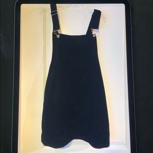 NEVER WORN! Black Overall Corduroy Dress